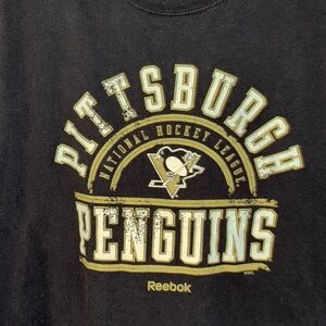 Reebok Black and Gold Penguins tee